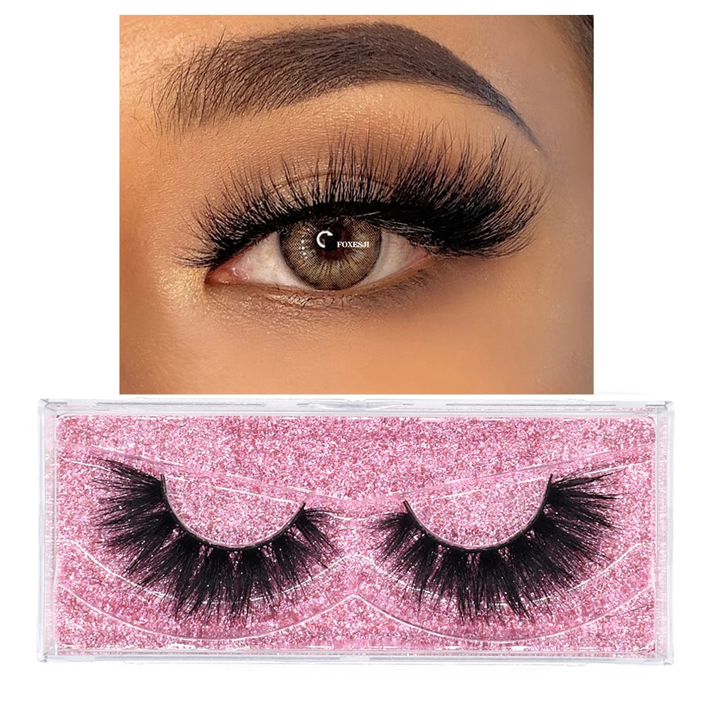 Dropshipping 3D Mink Eye Lashes Fluffy Volume Eyelash Extension Natural Wispy Full Strip Mink False Eyelashes Bulk Lash Makeup