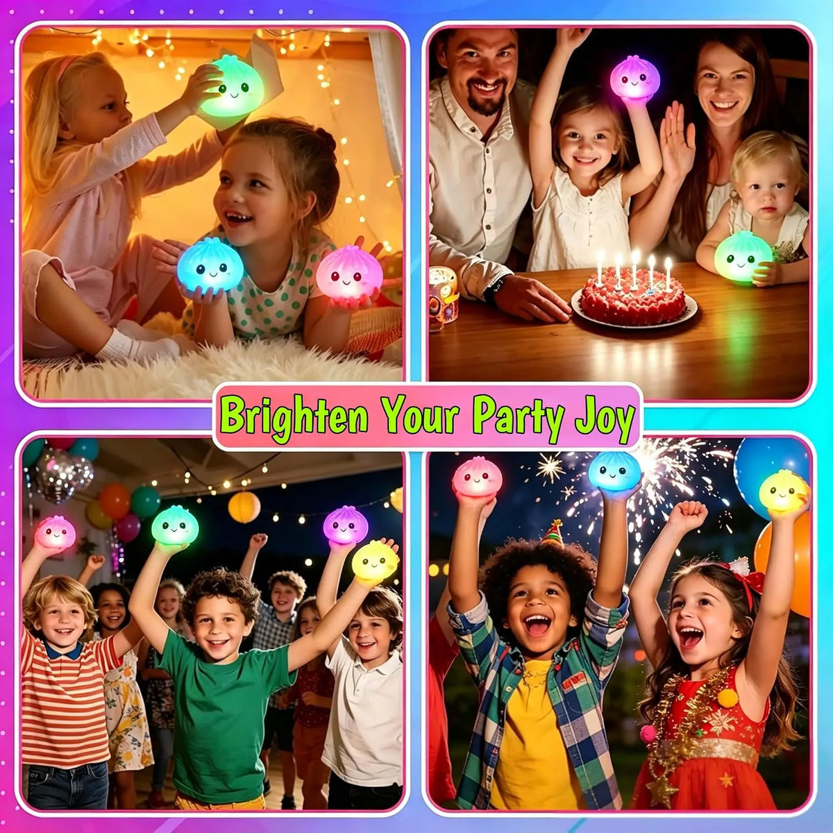 Kawaii glitter squishy dumpling sensory toy by HSF Marketplace with a soft, sparkly design