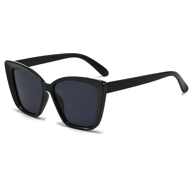 HSF Marketplace vintage cat eye sunglasses for women with small square frames, retro designer sun glasses for females.