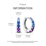 925 sterling silver hoop earrings with night sky gemstones, HSF Marketplace jewelry