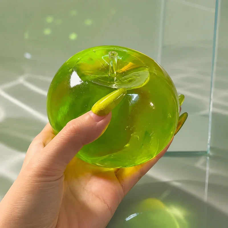 2026 NEW 1/2Pcs Fruit Apple Squishy Fidget Toy, Slow Rising Stretchy Squeeze Toy, Anti-Anxiety Sensory Gift for Adults & Teens