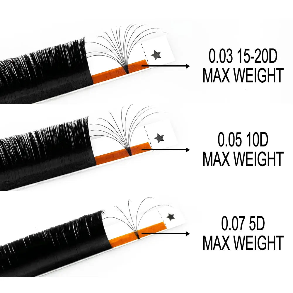 Abonnie Easy Fan matte black false eyelashes for volume extensions, HSF Marketplace