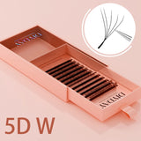 DIYDAY 3D W lashes, 6D W-shaped premade eyelash fans with C and D curls for extension makeup
