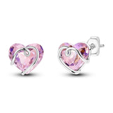 Orstarry S925 sterling silver 18k gold classic knot stud earrings for women, elegant jewelry close-up