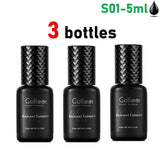 HSF Marketplace Gollee 0.5s eyelash extension glue bottle with applicator for professional, fast-drying, waterproof eyelash adhesive.