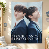 Four Hands Two Sonatas Kdrama tapestry, HSF Marketplace K-Culture wall decor