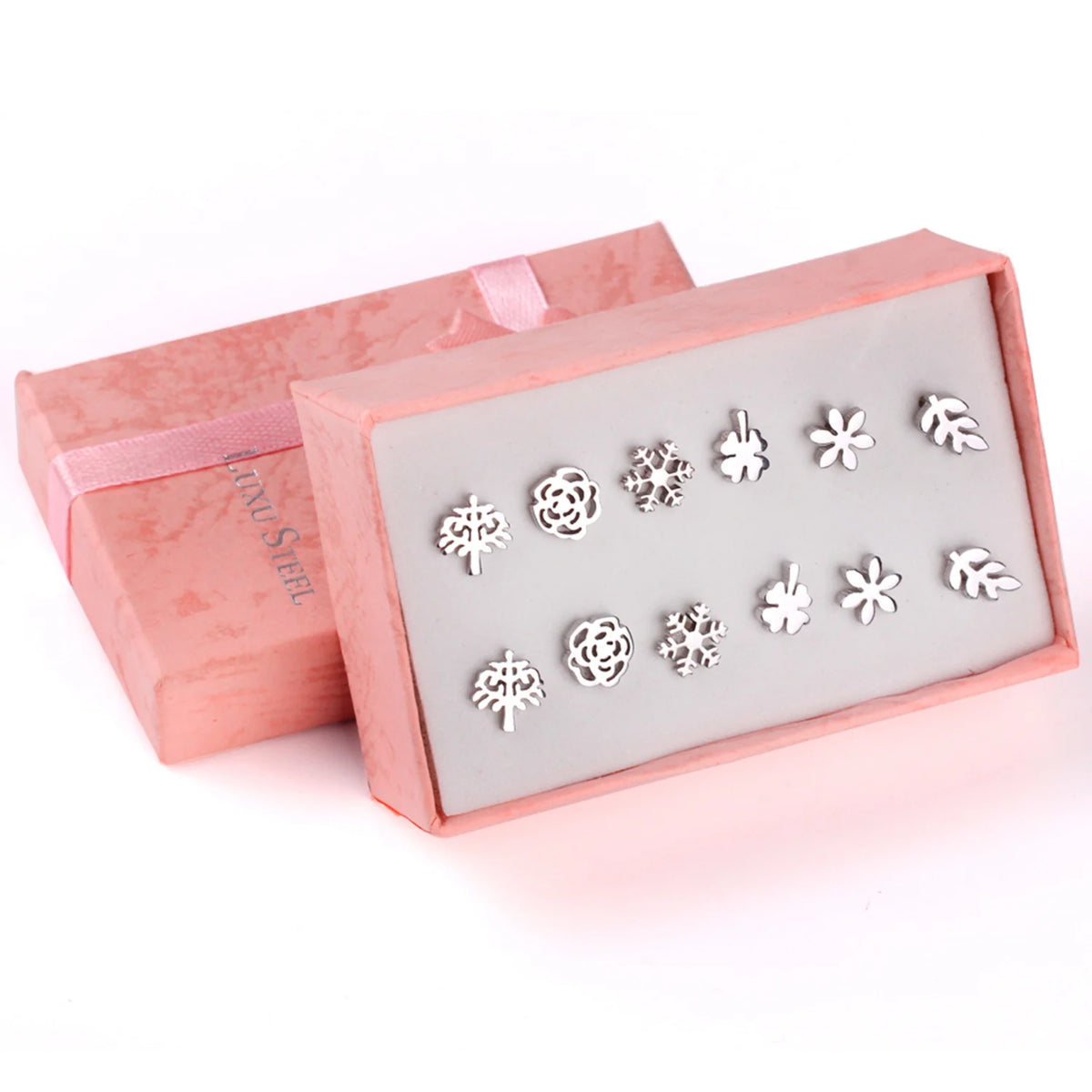 Vintage stud earrings set for women, 6 pairs in gold and silver by HSF Marketplace