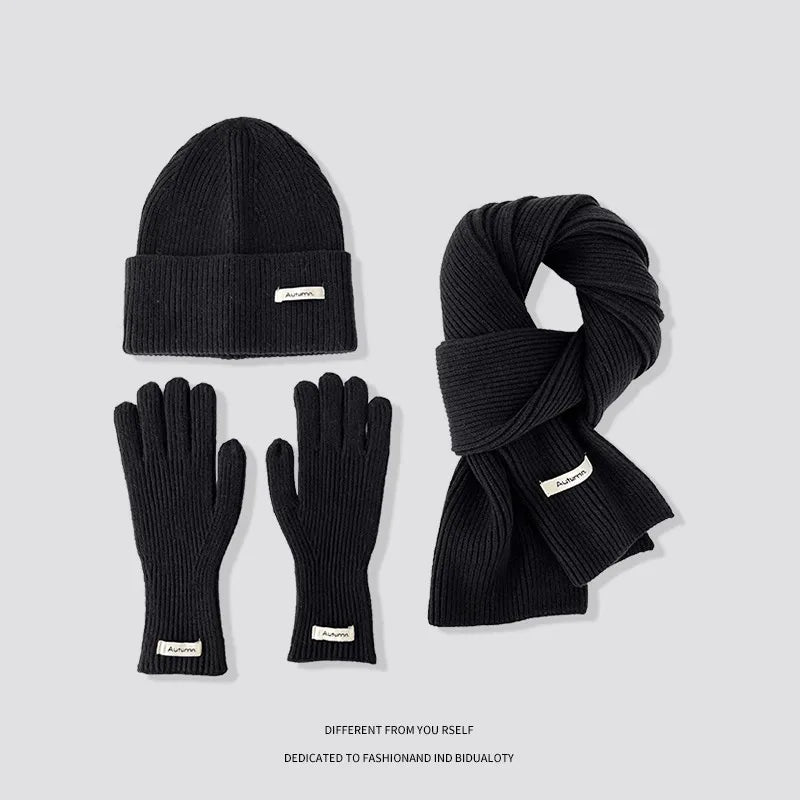 Women's winter warm knitted hat, scarf and gloves set in a coordinated design by HSF Marketplace