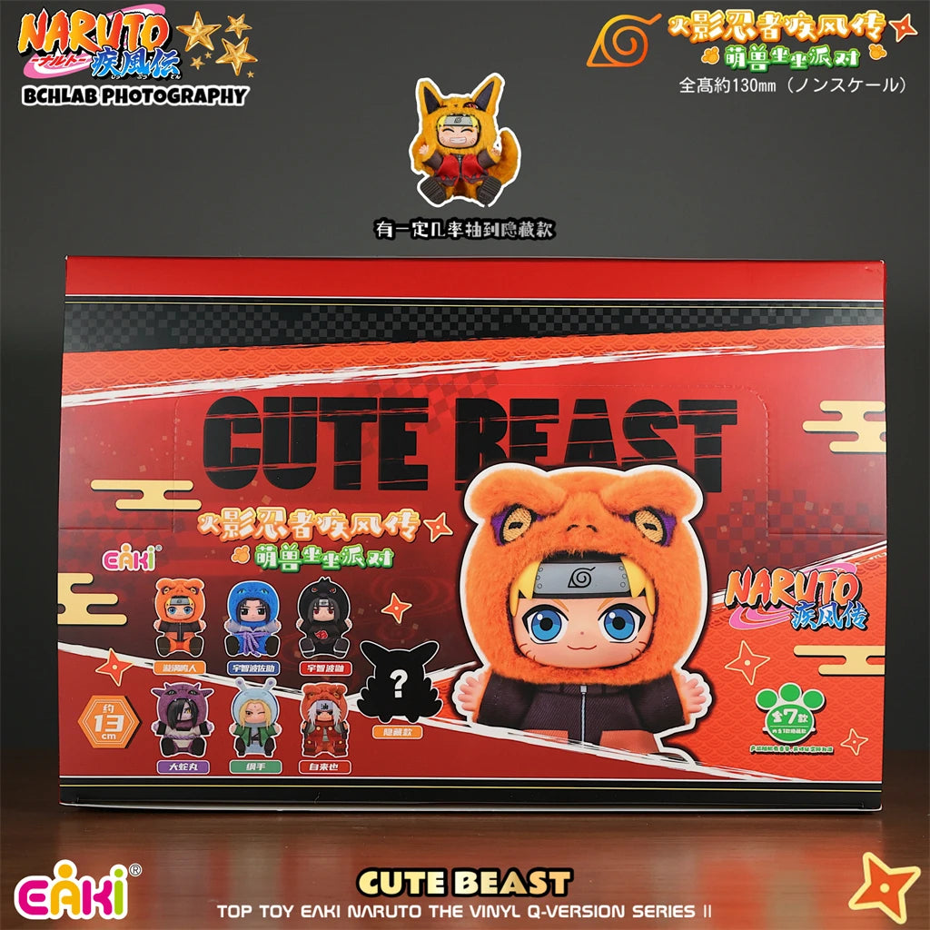 TOPTOY EAKI Naruto sit-in party blind box figure featuring Jiraiya, Orochimaru, and Tsunade collectible characters