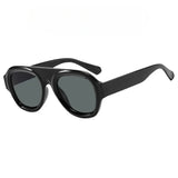 Vintage oval-shaped HSF Marketplace sunglasses for women, stylish outdoor eyewear with dark lenses