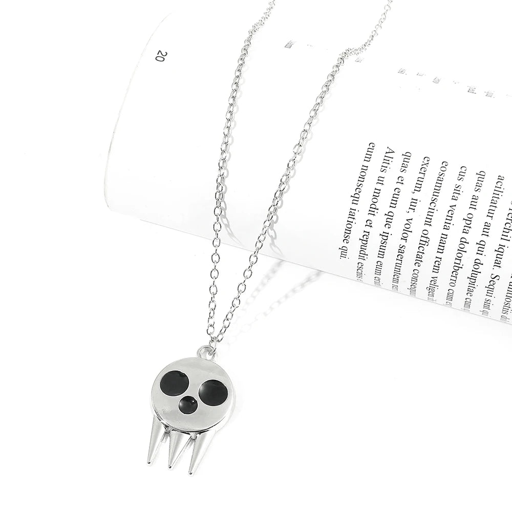 Comic Peripherals Soul Eater Death the Kid skull necklace, horror-style jewelry with detailed design, perfect for fans and collectors.