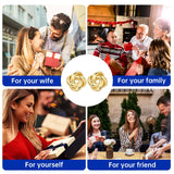 Orstarry S925 sterling silver 18k gold knot stud earrings, classic jewelry design for women