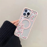 Elegant floral magnetic phone case for iPhone 12-18 Pro Max by HSF Marketplace