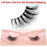 3D Mink Half Eye Lashes Natural Lightweight Short Fake Eyelashes Soft Fluffy Clear Band Strip Mink Lashes Extension