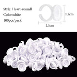 100PCS Disposable Glue Rings Eyelash Extension/Nail Art/Tattoo Blossom Smart Cup Extension Supplies Tools