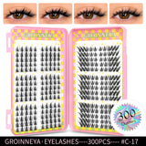 Natural eyelash clusters, 320-piece volume mixed tray false lashes by HSF Marketplace