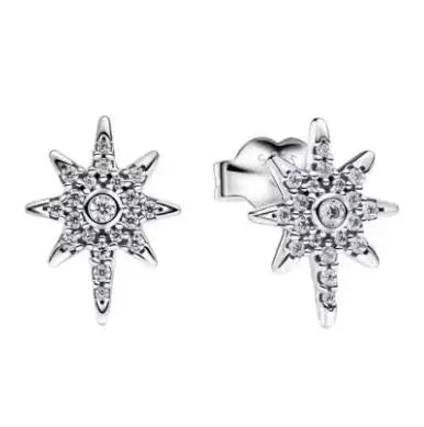 925 sterling silver herbarium cluster heart halo stud earrings with sparkling details for women