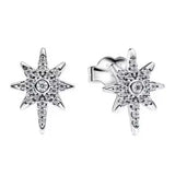 925 sterling silver herbarium cluster heart halo stud earrings with sparkling details for women