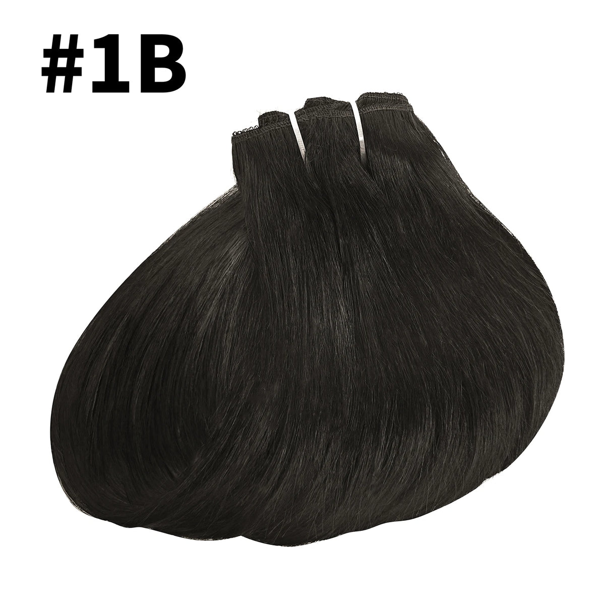 24-inch #4 chocolate brown real human hair clip-in extensions, 8-piece set with clips and natural black tones