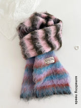 Y2K striped winter scarf, gloves, and hat set for women by HSF Marketplace