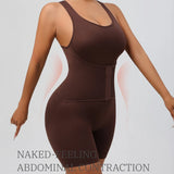 FLARIXA full-coverage bodysuit shapewear with wide shoulders and thigh-slimming seamless body shaper design