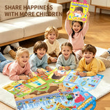 HSF reusable jelly sticker books for kids, 6-piece multi-scene sticker therapy set