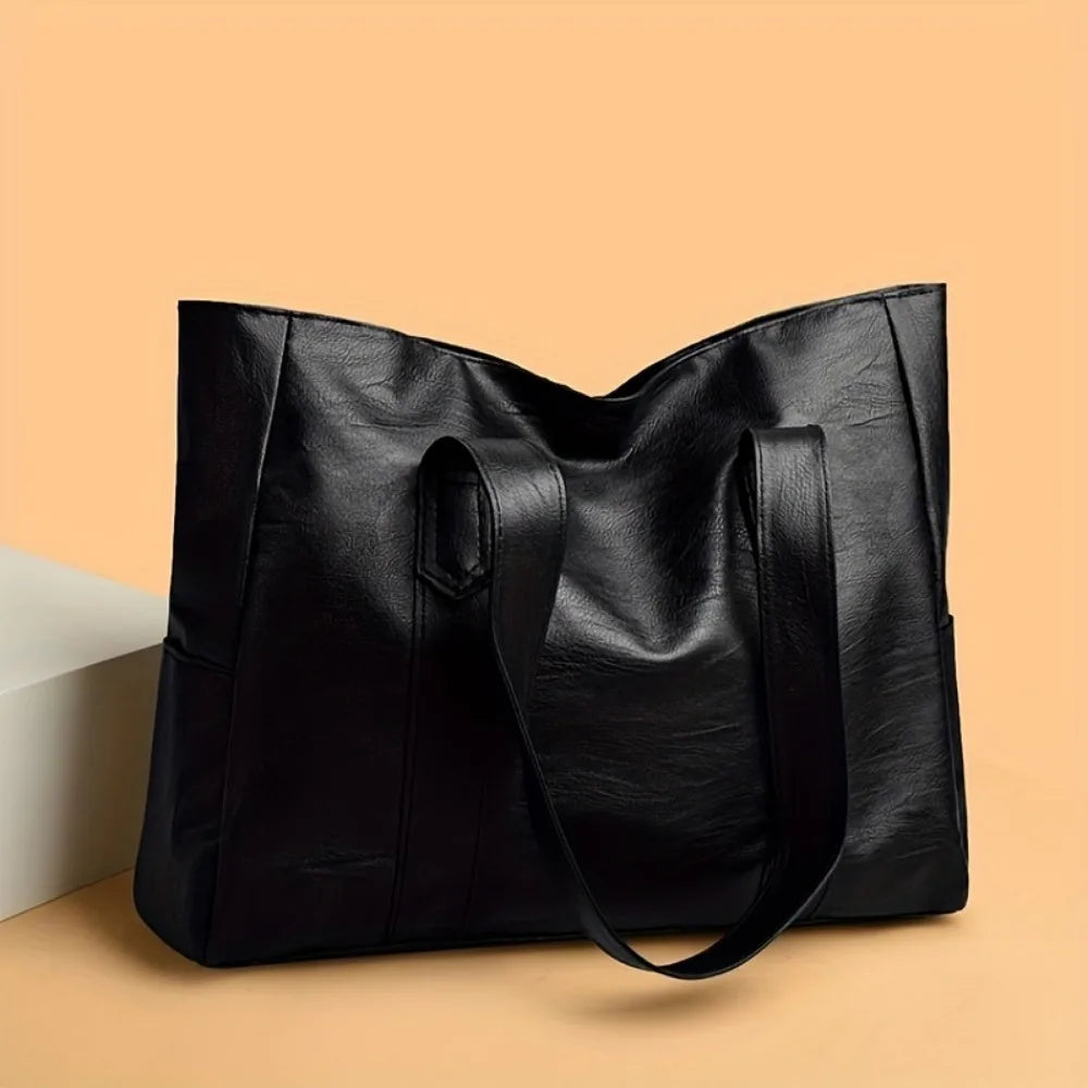 Fashionable Women's Handbag - Spacious and Multifunctional Shoulder Bag with Safety Zipper and Durable Synthetic Leather