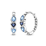 Hypoallergenic CZ zircon hoop earrings in 925 sterling silver, HSF Marketplace jewelry