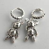 925 sterling silver vintage earrings for women, simple retro jewelry design by HSF Marketplace