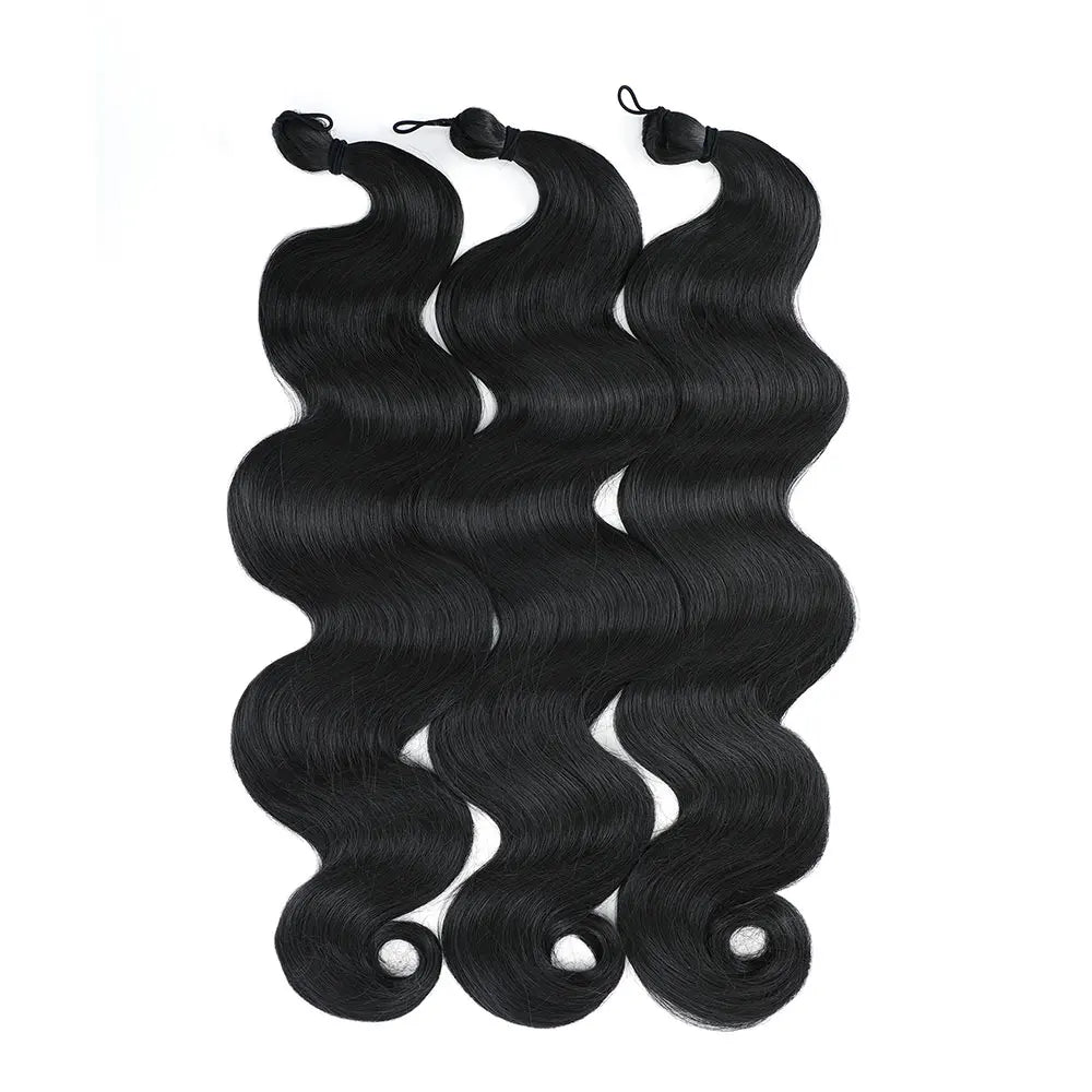 26 Inch Crochet Braid Hair 300G Synthetic Ombre Brown 27/30/613 Deep Wave Braiding Hair Extensions Body Wave Twist Crochet Hair