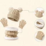 Children's thermal knit fleece winter set with hat, scarf, and gloves by HSF Marketplace