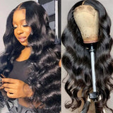 180% Density Brazilian Human Hair Wigs Pre Plucked Hd 13x4 Lace Front Wig Bleached Knots Transparent Lace Frontal Wig