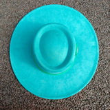 Wide brim vegan suede fedora hat in a classic design for men and women