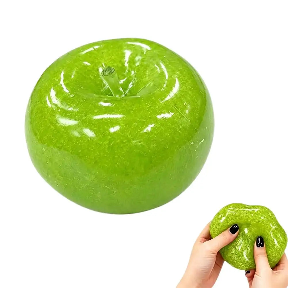 New Apple Slushie Squishy Fidget Toy Crunchy Moldable Non-Bounce Sensory Stress Reliever Medium Grip Strength Slow Rising Gift