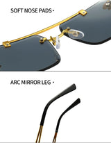 Trendy square HSF Marketplace sunglasses for men and women with UV400 protection