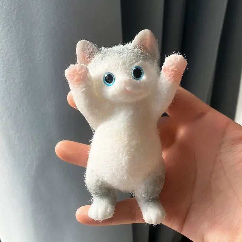 Soft Cute Cat Squishy Toy Kawaii Slow Rising Animal Figure Stress Reliever Squeeze Mini Plush-Like Gift Kids Adults