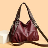 Genuine Soft Leather Handbags for Women Vintage Shoulder Tote Bag Luxury Designer Ladies Large Capacity Purse Bags Sac A Main