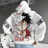 One Piece Luffy hoodie sweatshirt for men and women, casual anime apparel with character design