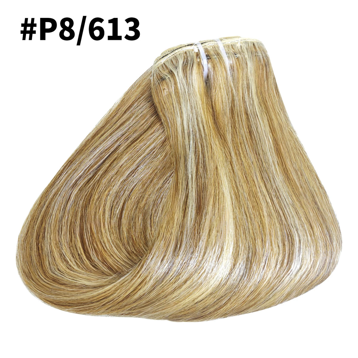 HSF Marketplace 24-inch clip-in hair extensions, 8-piece set in #4 chocolate brown real human hair