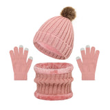 Women’s knitted winter hat, scarf and gloves set in a warm outdoor style by HSF Marketplace