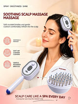 Anti-Tangle, Smoothing, Scalp Massage, Wet & Dry Use Hair Brush Electric Spray Air Cushion Massage Hair Brush
