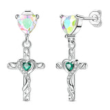 Hypoallergenic CZ zircon hoop earrings in 925 sterling silver by HSF Marketplace