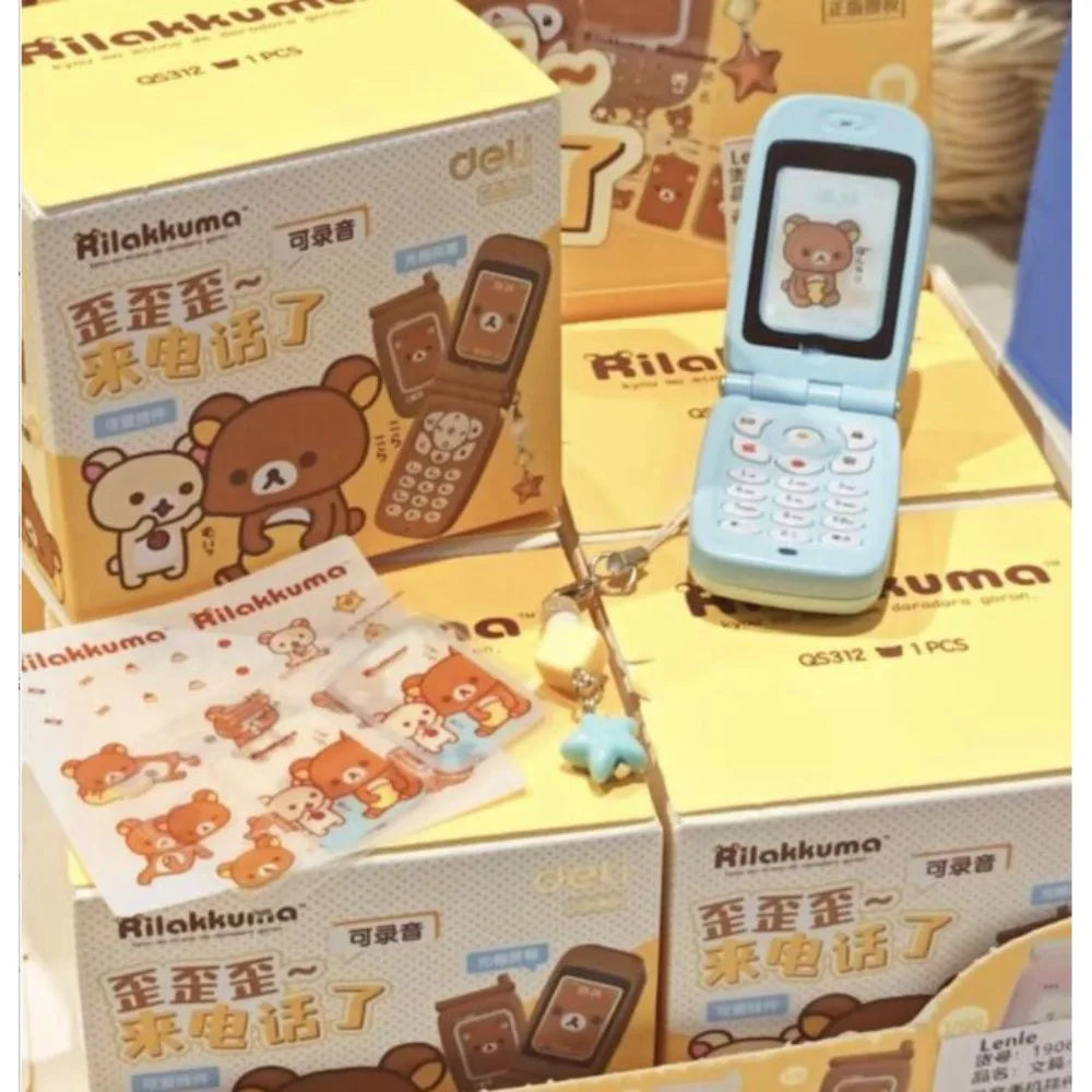 Rilakkuma Call Me Series recording phone pendant plush keychain bag charm blind box collectible figure