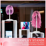 1PC Wig Stand Adjustable Height Portable Wig Holder Stands Non-Slip Wig Head Holders Sturdy Plastic Wig Head Stand