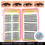 Natural eyelash clusters, 320-piece volume mixed tray false eyelashes by HSF Marketplace