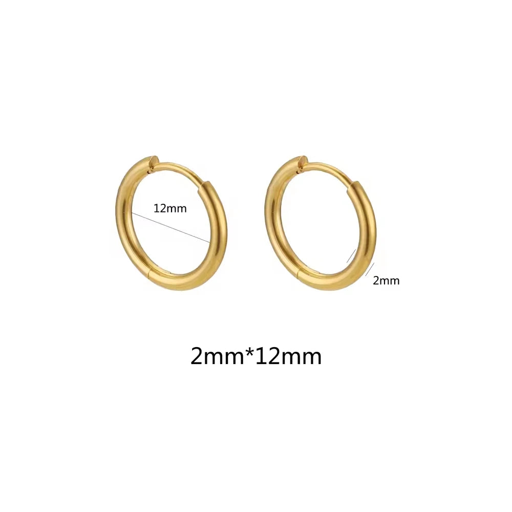 6-piece stainless steel textured hoop earrings for DIY jewelry making by HSF Marketplace