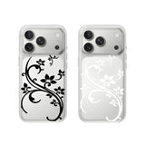 Art flower phone case for iPhone 15–18 Pro Max and Mini, featuring a colorful floral design