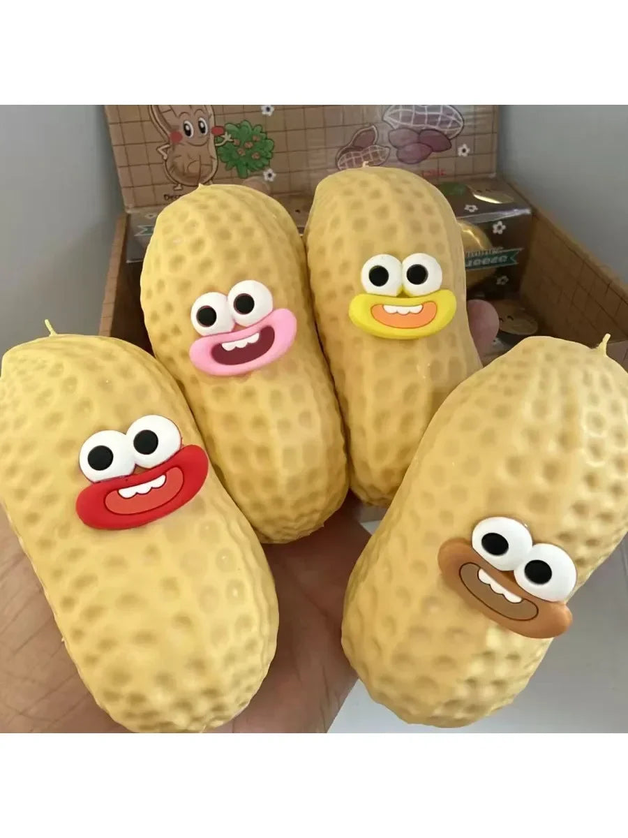 ASMR Peanut Squishy Crunchy Building Block Stress Ball Squeeze Handmade Squeeze Ball Buttery-Soft Feel Fidget for Party Gifts
