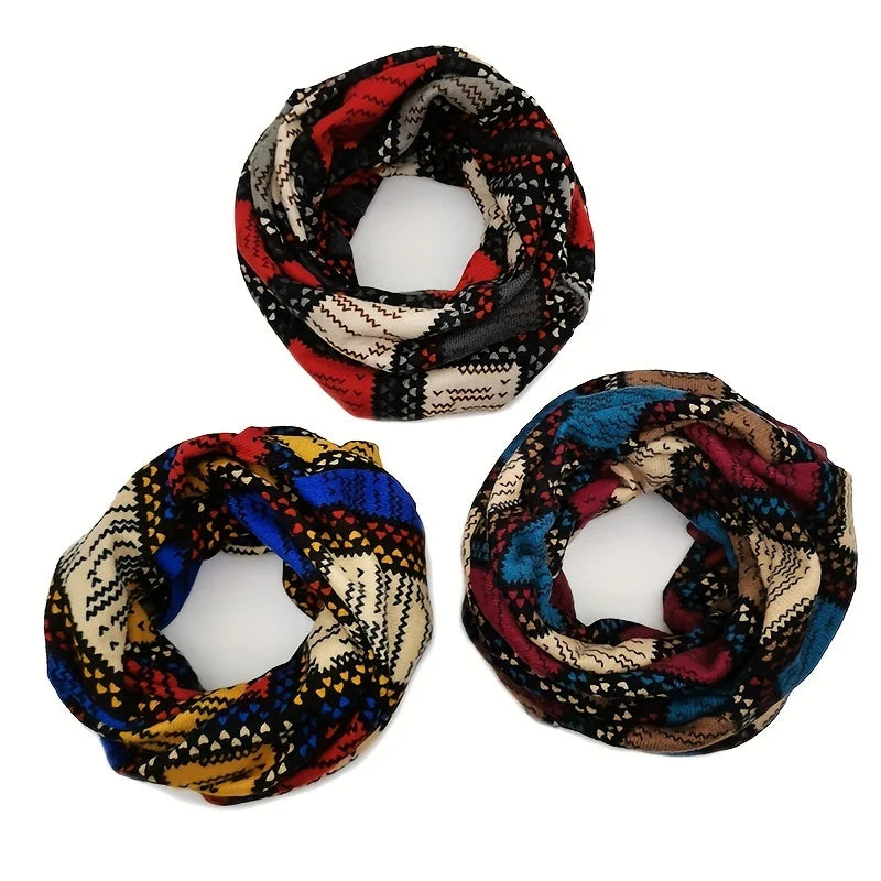 Women's HSF Marketplace vintage printed beanie hat for cozy autumn and winter wear