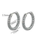 6PCS stainless steel textured hoop earrings by HSF Marketplace for DIY jewelry making